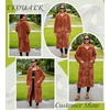 Ekouaer Plush Robes for Women Button Front Long Bathrobe(Camel)