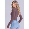 Ekouaer Women Long Sleeve Henley Tops Rib Knit Shirts Lightweigh Sweaters(Purplish Red)