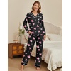 Ekouaer Womens Pajamas Sets 2 Piece PJs Long Sleeve Sleepwear Loungewear(Black With Pink Heart)