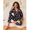 Ekouaer Womens Pajamas Sets 2 Piece PJs Long Sleeve Sleepwear Loungewear(Black With Pink Heart)