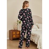 Ekouaer Womens Pajamas Sets 2 Piece PJs Long Sleeve Sleepwear Loungewear(Black With Pink Heart)