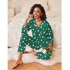 Ekouaer Womens Pajamas Sets 2 Piece PJs Long Sleeve Sleepwear Loungewear(Christmas Green Snowman)
