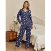 Ekouaer Womens Pajamas Sets 2 Piece PJs Long Sleeve Sleepwear Loungewear(Christmas Navy Gingerbread Man)