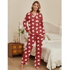 Ekouaer Womens Pajamas Sets 2 Piece PJs Long Sleeve Sleepwear Loungewear(Christmas Red Santa Claus)