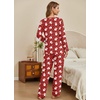 Ekouaer Womens Pajamas Sets 2 Piece PJs Long Sleeve Sleepwear Loungewear(Christmas Red Santa Claus)
