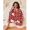 Ekouaer Womens Pajamas Sets 2 Piece PJs Long Sleeve Sleepwear Loungewear(Christmas Red Santa Claus)