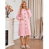 Ekouaer Womens Plush Robe 2026 Warm Fleece Bathrobe Housecoat with Pockets(Light Pink)