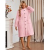 Ekouaer Womens Plush Robe 2026 Warm Fleece Bathrobe Housecoat with Pockets(Light Pink)