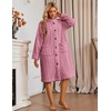 Ekouaer Womens Plush Robe 2026 Warm Fleece Bathrobe Housecoat with Pockets(Rose Pink)