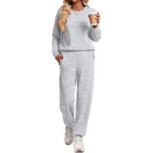 Ekouaer 2 Piece Lounge Sets for Women Matching Jogger Pants Fall Outfits(Grey)
