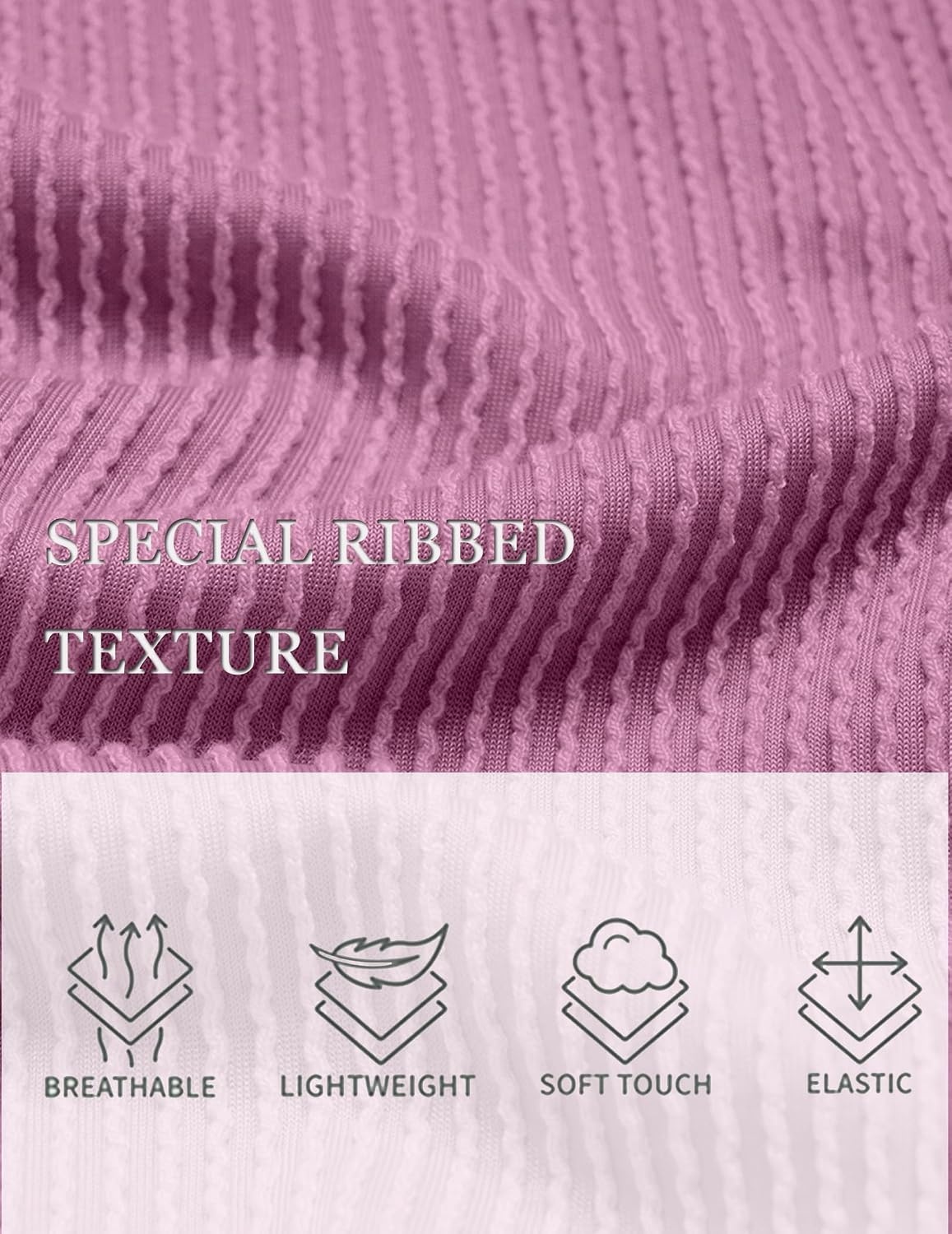 image:imageEkouaer Nightgowns for Women Ribbed Viscose Sleep Shirts Tshirt Sleep Dress Short Sleeve Night Shirt with Chest Pocket S2XLDeep Pink