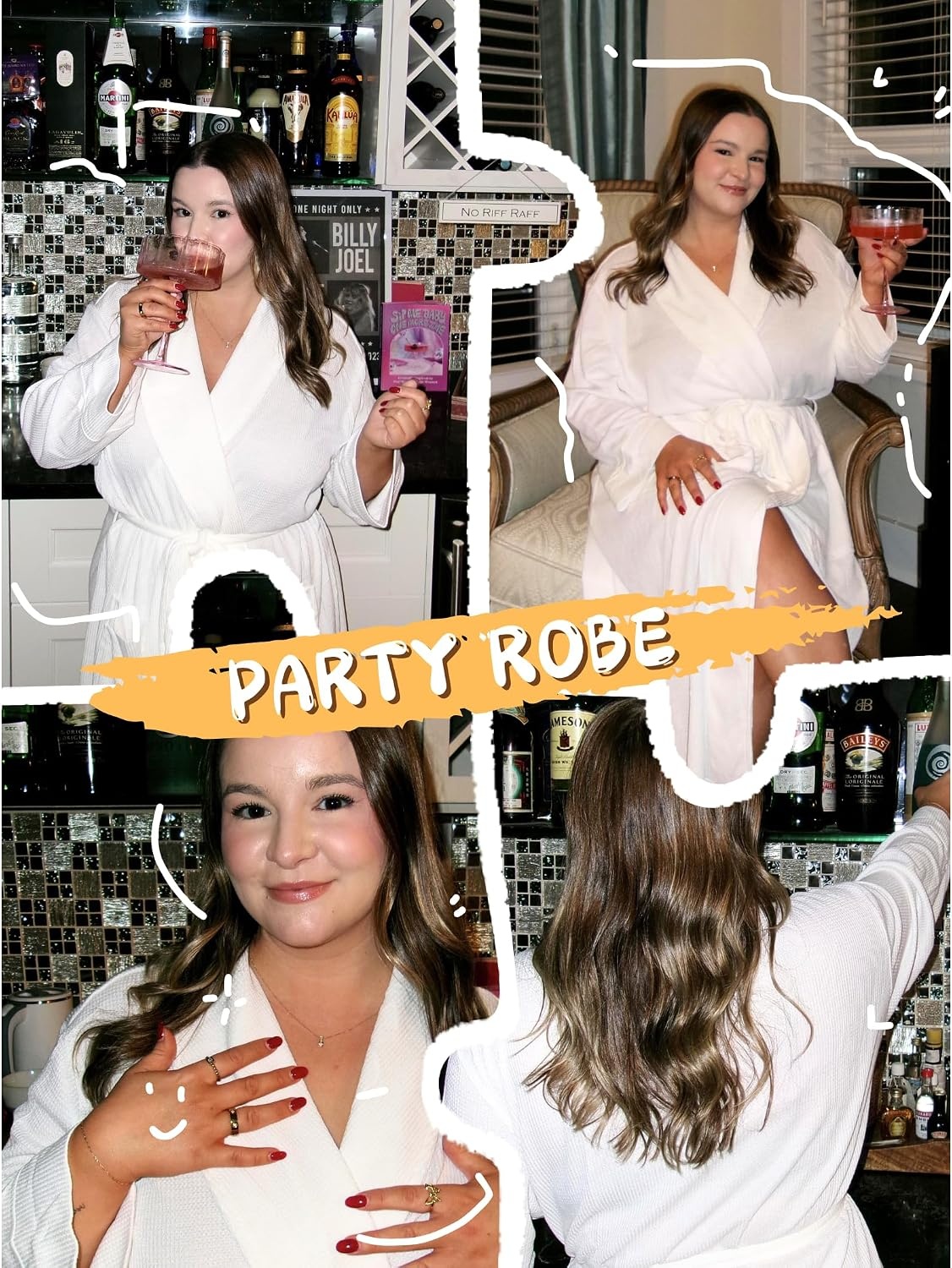 image:imageEkouaer Robes for Women Long Waffle Knit Bathrobe Shawl Collar House CoatsWhiteSmall Waffle