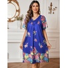 Ekouaer Moo Moos for Women Floral Print House Dress with Pockets Nightgown(Bloom Flower)