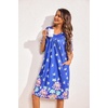 Ekouaer Moo Moos for Women Floral Print House Dress with Pockets Nightgown(Blue Flower)