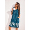 Ekouaer Moo Moos for Women Floral Print House Dress with Pockets Nightgown(Blue Green)