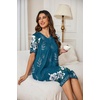 Ekouaer Moo Moos for Women Floral Print House Dress with Pockets Nightgown(Blue Green)