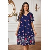Ekouaer Moo Moos for Women Floral Print House Dress with Pockets Nightgown(Butterfly and Flower)
