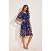 Ekouaer Moo Moos for Women Floral Print House Dress with Pockets Nightgown(Butterfly and Flower)