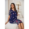 Ekouaer Moo Moos for Women Floral Print House Dress with Pockets Nightgown(Butterfly and Flower)
