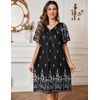 Ekouaer Moo Moos for Women Floral Print House Dress with Pockets Nightgown(Floral Black)
