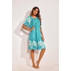 Ekouaer Moo Moos for Women Floral Print House Dress with Pockets Nightgown(Green)