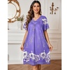 Ekouaer Moo Moos for Women Floral Print House Dress with Pockets Nightgown(Lilac)