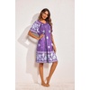 Ekouaer Moo Moos for Women Floral Print House Dress with Pockets Nightgown(Purple)
