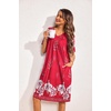 Ekouaer Moo Moos for Women Floral Print House Dress with Pockets Nightgown(Red)