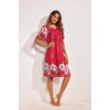 Ekouaer Moo Moos for Women Floral Print House Dress with Pockets Nightgown(Red)
