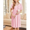 Ekouaer Moo Moos for Women Short Sleeve House Dress with Pockets(Light Pink)