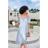 Ekouaer Nightgown for Women Satin Silk Night Gown Loose Plus Size Sleepwear(Blue Vertical Stripes)