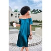 Ekouaer Nightgown for Women Satin Silk Night Gown Loose Plus Size Sleepwear(Deep Blue)