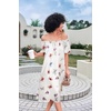 Ekouaer Nightgown for Women Satin Silk Night Gown Loose Plus Size Sleepwear(White Butterfly)
