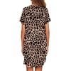 Ekouaer Nightgowns for Women Button Down Night Gown Short Sleeve Nightshirt(Pattern5_leopard)