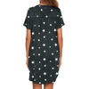 Ekouaer Nightgowns for Women Button Down Night Gown Short Sleeve Nightshirt(Pattern6_star)