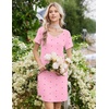 Ekouaer Nightgowns for Women Lace Trim Night Gown Ruffle Night Shirts(Pink Red Hearts)