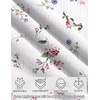 Ekouaer Nightgowns for Women Lace Trim Night Gown Ruffle Night Shirts(White Pink & Purple Florals)