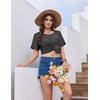 Ekouaer Nightgowns for Women Ribbed Viscose Sleep Shirts T-shirt Sleep Dress Short Sleeve Night Shirt with Chest Pocket S-2XL(Deep Gray)