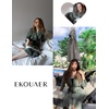Ekouaer Robes for Women Long Waffle Knit Bathrobe Shawl Collar House Coats(Army Green/Small Waffle)