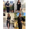 Ekouaer Robes for Women Long Waffle Knit Bathrobe Shawl Collar House Coats(Black/Small Waffle)