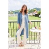 Ekouaer Robes for Women Long Waffle Knit Bathrobe Shawl Collar House Coats(Blue/Small Waffle)