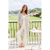 Ekouaer Robes for Women Long Waffle Knit Bathrobe Shawl Collar House Coats(Floral Print/Small Waffle)