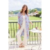 Ekouaer Robes for Women Long Waffle Knit Bathrobe Shawl Collar House Coats(Hibiscus Flower/Small Waffle)