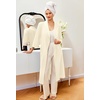 Ekouaer Robes for Women Long Waffle Knit Bathrobe Shawl Collar House Coats(Light Beige/Small Waffle)