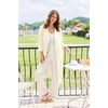 Ekouaer Robes for Women Long Waffle Knit Bathrobe Shawl Collar House Coats(Light Beige/Small Waffle)