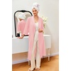 Ekouaer Robes for Women Long Waffle Knit Bathrobe Shawl Collar House Coats(Light Pink/Small Waffle)