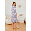 Ekouaer Robes for Women Long Waffle Knit Bathrobe Shawl Collar House Coats(Light Purple Floral/Small Waffle)