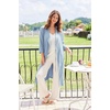 Ekouaer Robes for Women Long Waffle Knit Bathrobe Shawl Collar House Coats(Sky Blue/Small Waffle)