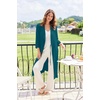 Ekouaer Robes for Women Long Waffle Knit Bathrobe Shawl Collar House Coats(Turquoise/Small Waffle)