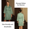 Ekouaer Women Robes Knee Length Kimono Bathrobe Lightweight Soft Sleepwear(1 Celadon Green)
